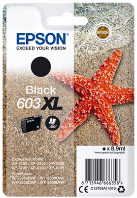 EPSON STARFISH SINGLEPACK BLACK 603XL INK