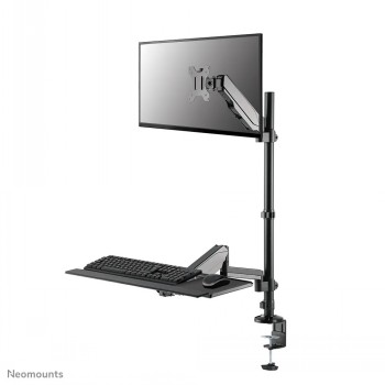 NEOMOUNTS DESK MOUNTED SIT-STAND WORKSTATION (SCREEN, KEYBOARD & MOUSE) 1 SCREEN BLACK