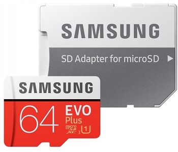 SAMSUNG 64GB MICRO SD EVO+ W ADAPT