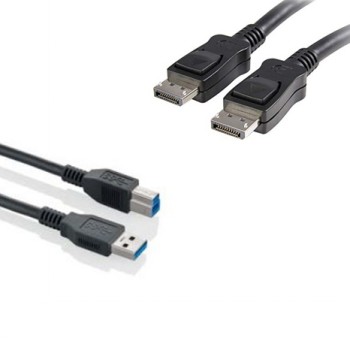 FUJITSU SHORT CABLES DP-DP & USB-A-USB-B