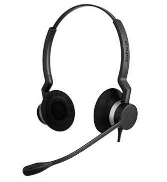 JABRA BIZ 2300 DUO TYPE: 82 E-STD NOICE CANCELLING MICROPHONE BOOM: FREESPIN HEADBAND